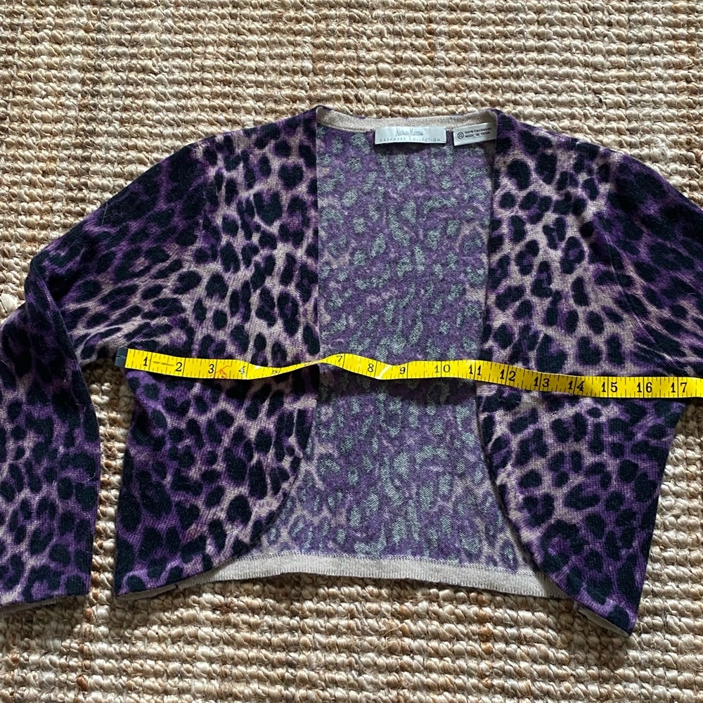 Neiman Marcus Purple and Gray Cashmere Sweater